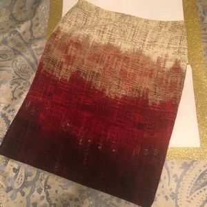 Multi colored pencil skirt